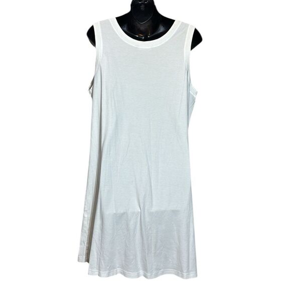 P. Jamas women’s xl 100% pima cotton white nightgown sleeveless butterknits - Picture 2 of 3